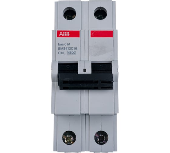 Автоматический выключатель ABB 2P, 16A, C, 4,5кА, BMS412C16 2CDS642041R0164