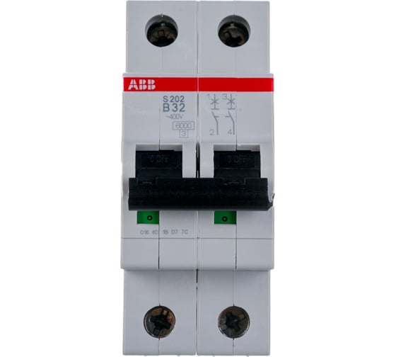 Автоматический выключатель ABB 2-полюсный S202 B32 2CDS252001R0325