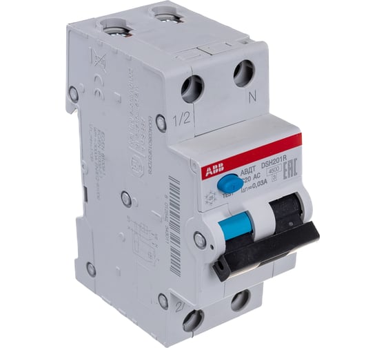 Автоматический выключатель дифференциального тока ABB DSH201R C20 AC30 2CSR245072R1204