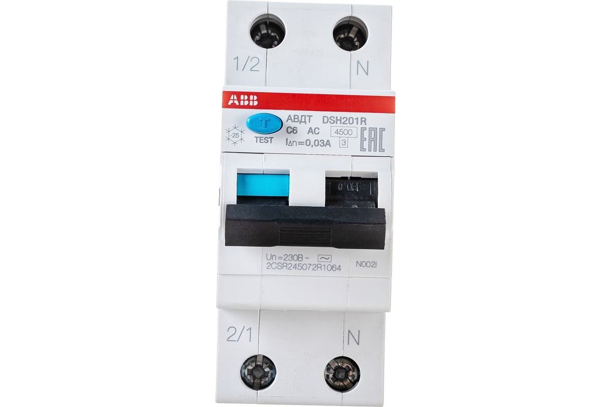 Автоматический выключатель дифференциального тока abb