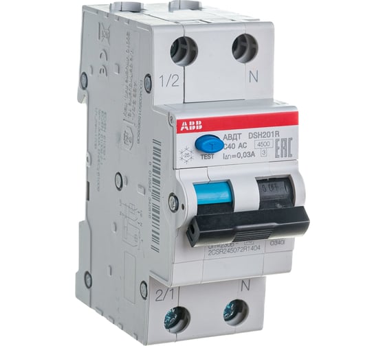 Автоматический выключатель дифференциального тока ABB DSH201R C40 AC30 2CSR245072R1404