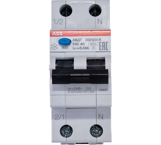 Автоматический выключатель дифференциального тока ABB DSH201R C32 AC30 2CSR245072R1324