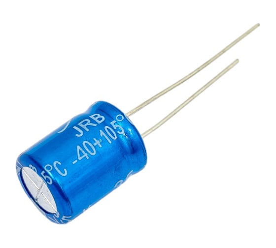 Электролитический конденсатор JB Capacitors 470мкФ, 35В, 105C, 10x13мм, JRB1V471M05001000130000B-110