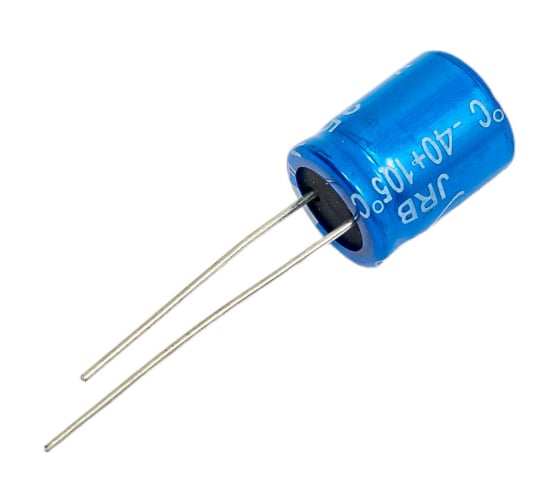 Электролитический конденсатор JB Capacitors 470мкФ, 35В, 105C, 10x13мм, JRB1V471M05001000130000B-110