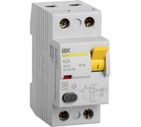 Выключатель дифференциального тока IEK 2п 40A 30mA тип AC ВД1-63 ИЭК MDV10-2-040-030