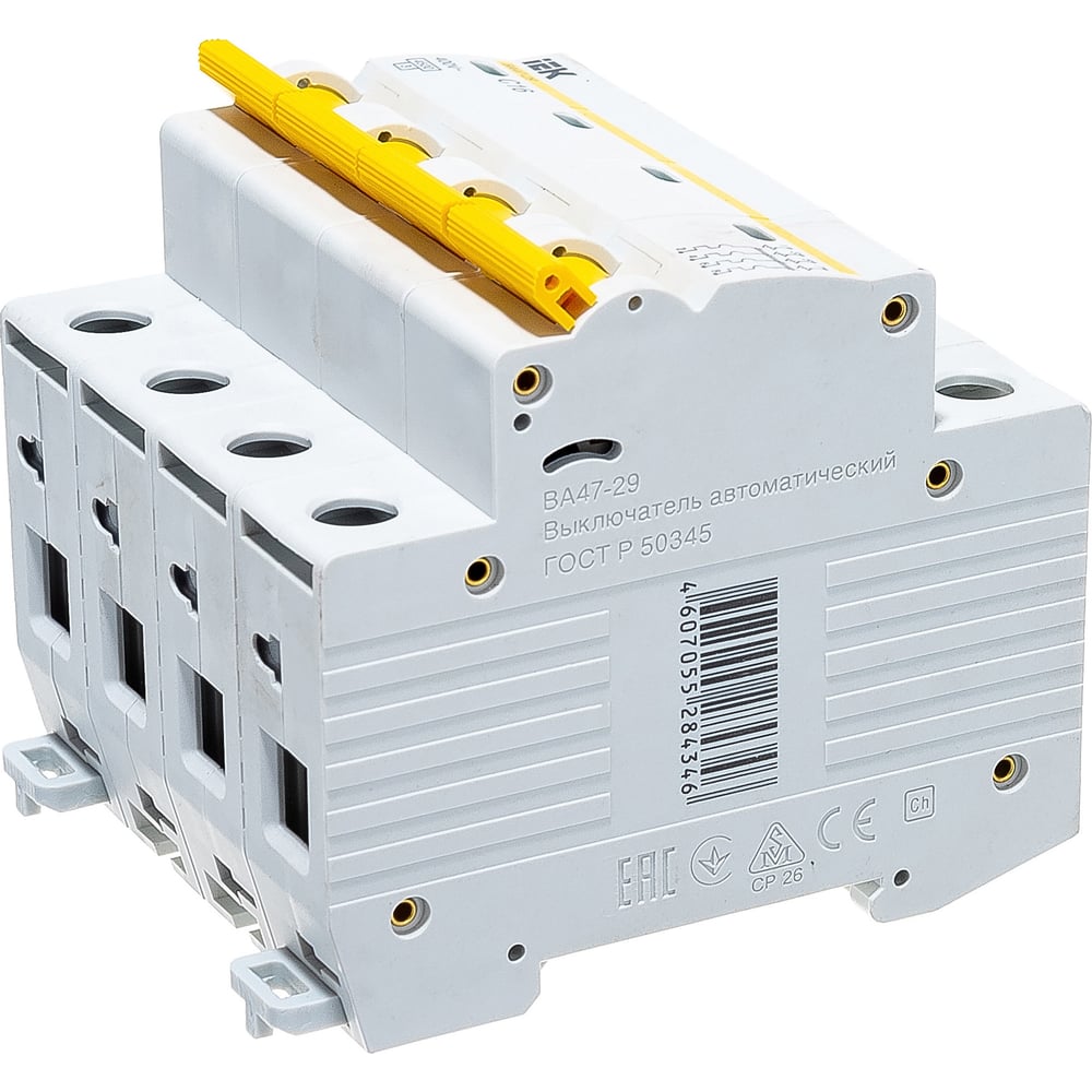 Автоматический модульный выключатель IEK 4п C 16А ВА 47-29 4.5кА ИЭК ...