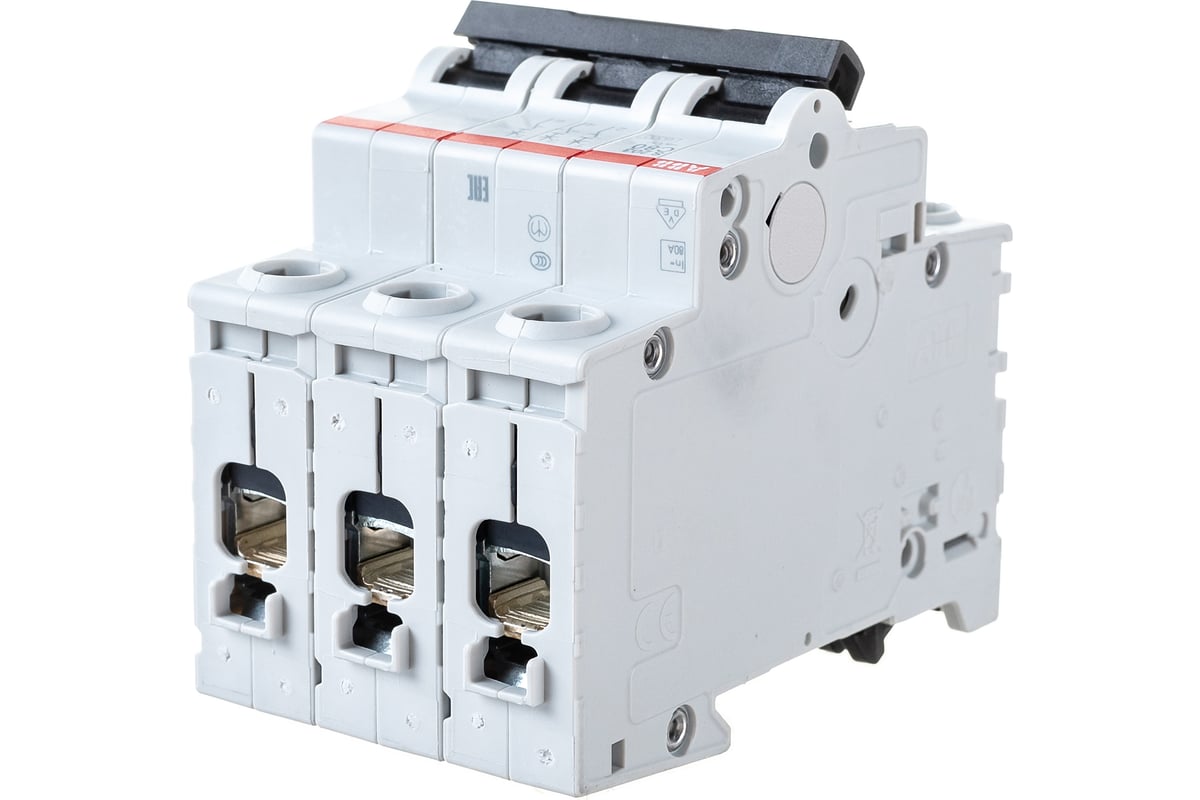 Автоматический выключатель ABB 3-полюсный S203С 80 6кА 2CDS253001R0804 ...
