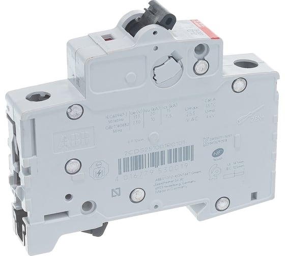 Автоматический выключатель ABB 1-полюсной S201 D10 2CDS251001R0101