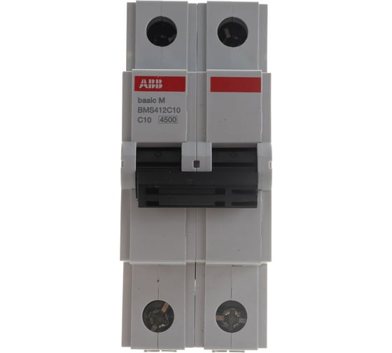 Автоматический выключатель ABB 2P, 10A, C, 4,5кА, BMS412C10 2CDS642041R0104 1