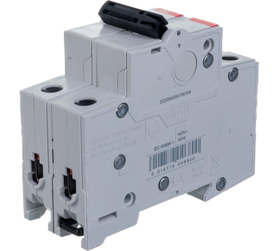 Автоматический выключатель ABB 2P, 10A, C, 4,5кА, BMS412C10 2CDS642041R0104
