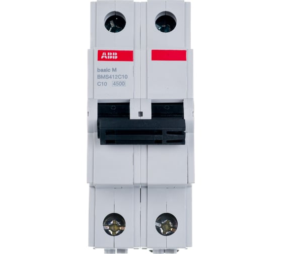 Автоматический выключатель ABB 2P, 10A, C, 4,5кА, BMS412C10 2CDS642041R0104