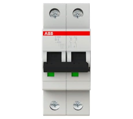 Автоматический выключатель ABB 2-полюсный S202 B6 2CDS252001R0065