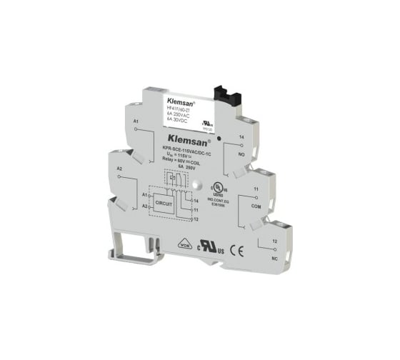 Интерфейсное реле Klemsan KPR-SCE-115VAC/DC-1C; 6A 10 шт. 0.0.0.2.270840
