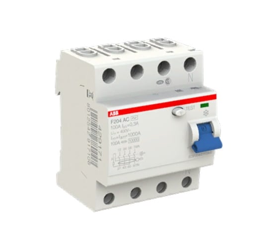 Выключатель дифференциального тока ABB 4п 100A 300mA тип A F204 2CSF204001R3900