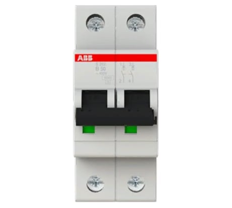 Автоматический выключатель ABB 2-полюсный S202 B50 2CDS252001R0505