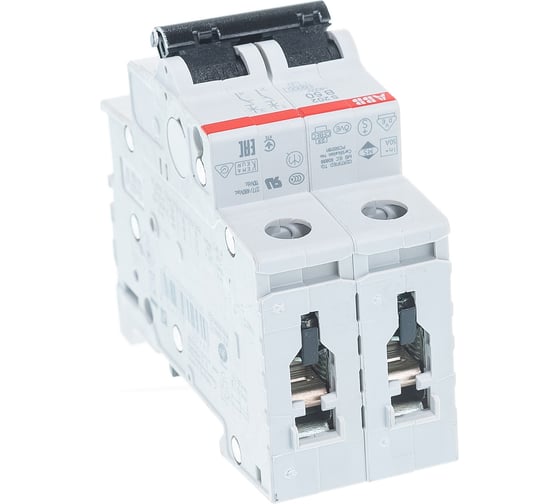 Автоматический выключатель ABB 2-полюсный S202 B50 2CDS252001R0505