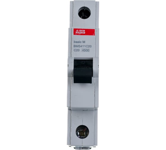 Автоматический выключатель ABB 1P, 20A, C, 4,5кА, BMS411C20 2CDS641041R0204