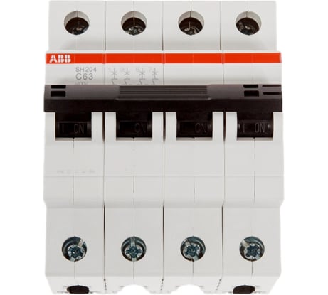 Автоматический выключатель ABB 4-полюсный SH204 C63 2CDS244001R0634