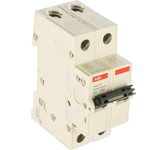 Автоматический выключатель ABB 2P, 50A, C, 4,5кА, BMS412C50 2CDS642041R0504 1