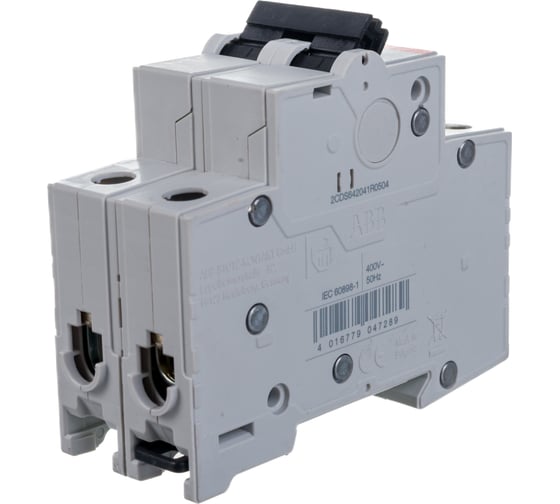 Автоматический выключатель ABB 2P, 50A, C, 4,5кА, BMS412C50 2CDS642041R0504