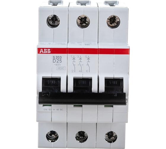 Автоматический выключатель ABB 3-полюсной S203 D25 2CDS253001R0251