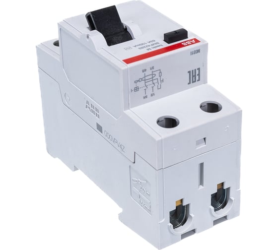 Выключатель дифференциального тока ABB 2P, 63A, 100мA, AC, BMF42263 2CSF602042R2630