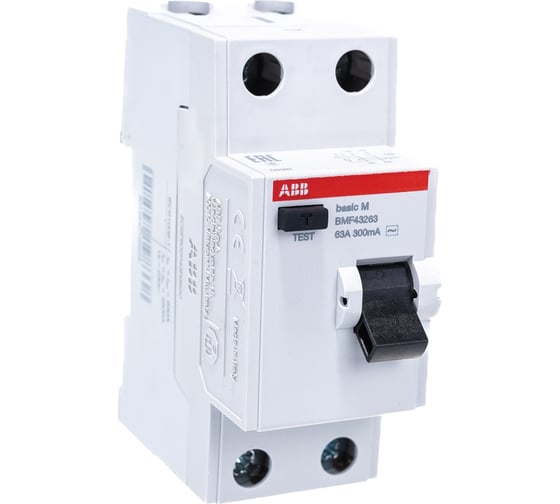 Выключатель дифференциального тока ABB 2P, 63A, 300мA, AC, BMF43263 2CSF602043R3630 1
