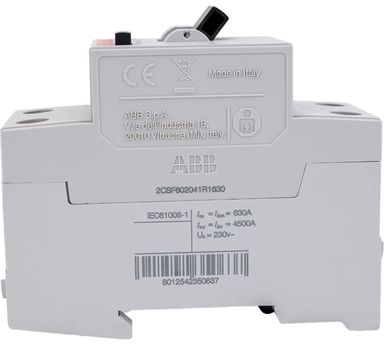 Выключатель дифференциального тока ABB 2P, 63A, 30мA, AC, BMF41263 2CSF602041R1630