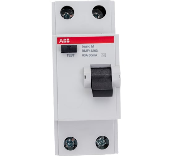 Выключатель дифференциального тока ABB 2P, 63A, 30мA, AC, BMF41263 2CSF602041R1630