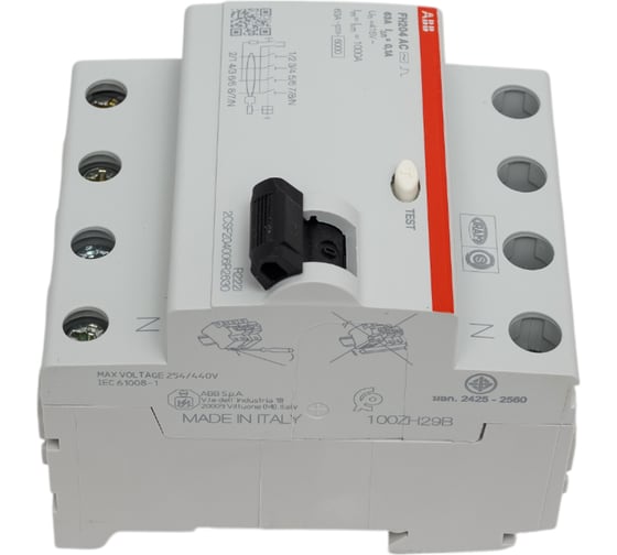 Выключатель дифференциального тока ABB 4 модуля FH204 AC-63/0,1 2CSF204006R2630