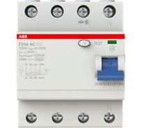 Выключатель дифференциального тока ABB 4 модуля F204 АС-63/0,1 2CSF204001R2630