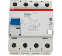 Выключатель дифференциального тока ABB 4 модуля F204 АС-125/0,3 2CSF204001R3950