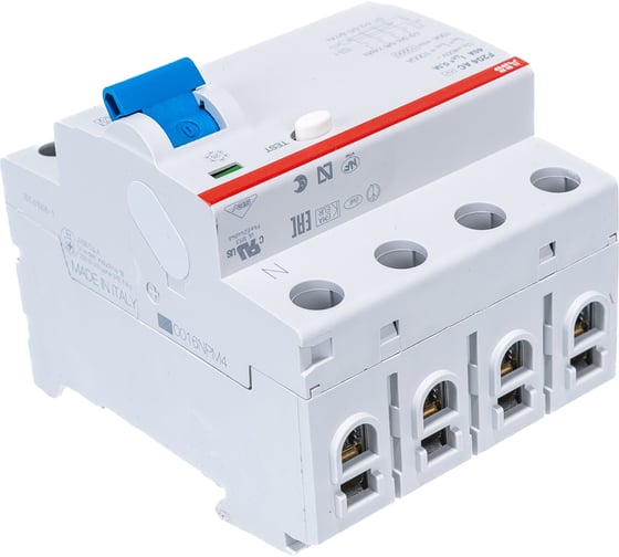 Выключатель дифференциального тока ABB 4 модуля F204 АС-40/0,1 2CSF204001R2400