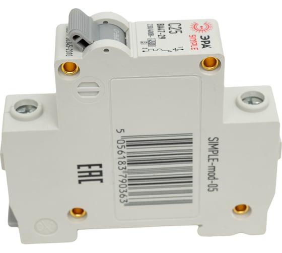Автоматический выключатель ЭРА SIMPLE ВА 47-29 1P 25А C 4,5кА Б0039222