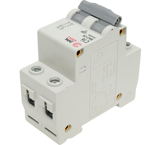 Автоматический выключатель ЭРА SIMPLE ВА 47-29 2P 16А C 4,5кА Б0039229