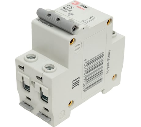 Автоматический выключатель ЭРА SIMPLE ВА 47-29 2P 25А C 4,5кА Б0039231