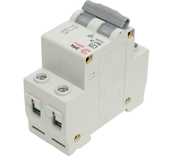Автоматический выключатель ЭРА SIMPLE ВА 47-29 2P 25А C 4,5кА Б0039231