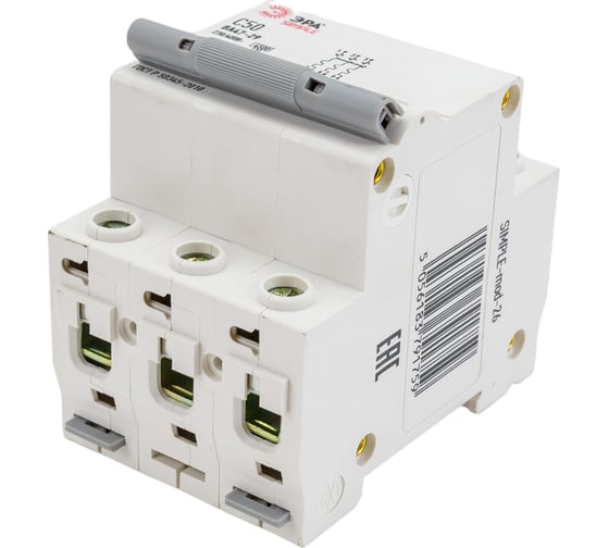 Автоматический выключатель ЭРА SIMPLE ВА 47-29 3P 50А C 4,5кА Б0039243