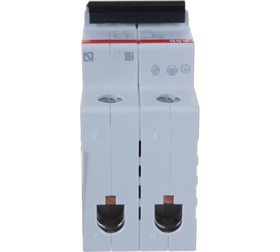 Автоматический двухполюсный выключатель  ABB 10А С S202 6кА 2CDS252001R0104