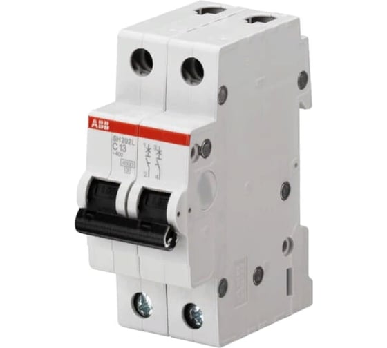 Автоматический двухполюсный выключатель ABB 16А С SH202L 4.5кА 2CDS242001R0164