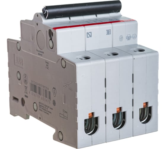 Автоматический трехполюсный выключатель ABB 10А С SH203L 4.5кА 2CDS243001R0104