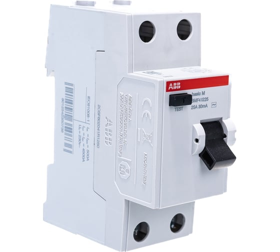 Выключатель дифференциального тока ABB 2P 25A 30мA AC BMF41225 2CSF602041R1250