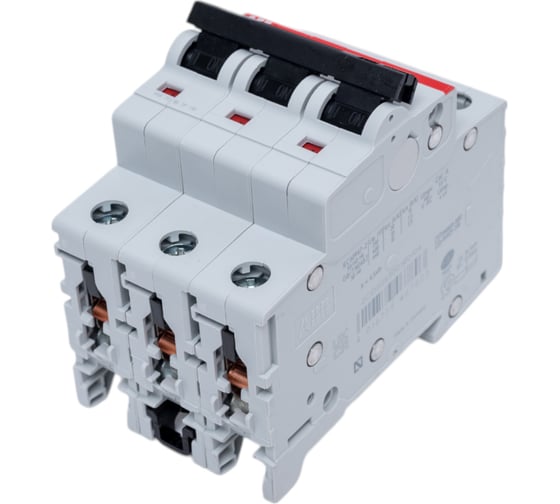 Автоматический трехполюсный выключатель ABB 10А С S203 6кА 2CDS253001R0104 1