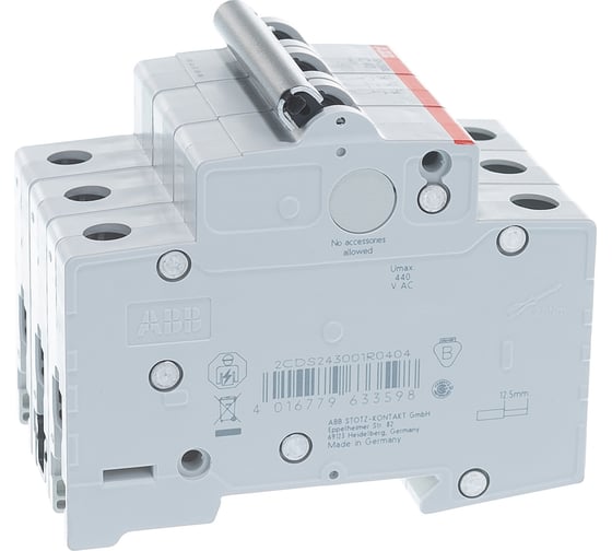 Автоматический трехполюсный выключатель ABB 40А С SH203L 4.5кА 2CDS243001R0404