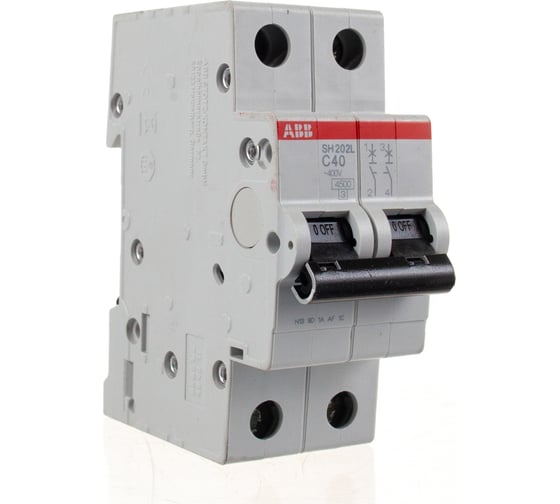 Автоматический двухполюсный выключатель ABB 40А С SH202L 4.5кА 2CDS242001R0404