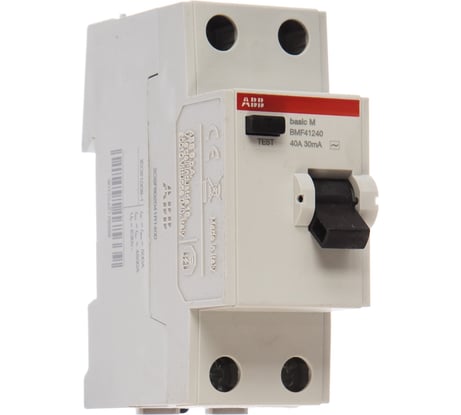 Выключатель дифференциального тока ABB 2P 40A 30мA AC BMF41240 2CSF602041R1400