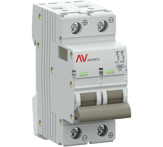 Автоматический выключатель EKF AV-10 DC 2P 3A (C) 10kA AVERES mcb10-DC-2-03C-av 1