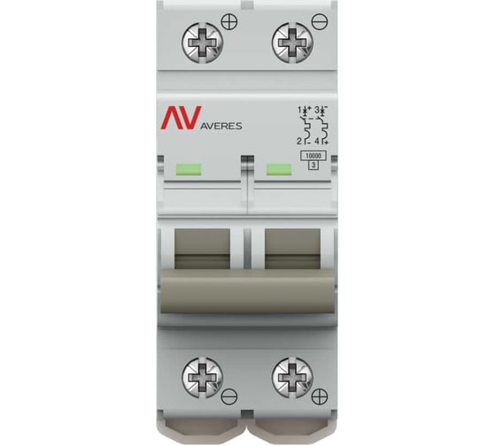 Автоматический выключатель EKF AV-10 DC 2P 25A (C) 10kA AVERES mcb10-DC-2-25C-av