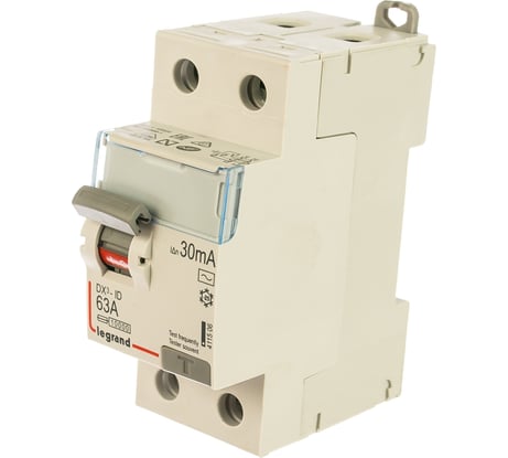 Выключатель дифференциального тока Legrand DX3 2П 63А 30мА-AC 411506