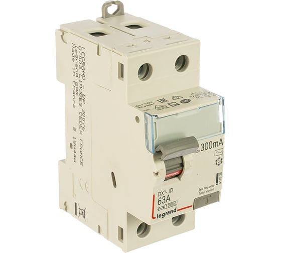 Выключатель дифференциального тока Legrand DX3 2П 63А 300мА-AC 411526